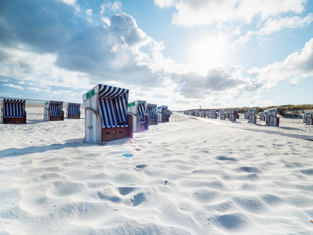 beach, beach chair, norderney